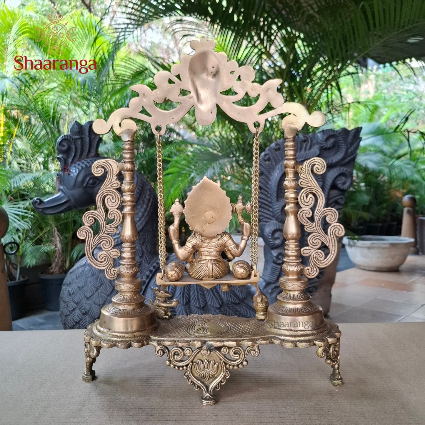 19 Inches Brass Ganesha Swing