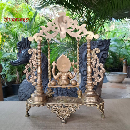19 Inches Brass Ganesha Swing