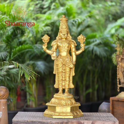 40 Inches Brass Tirumala Venkateshwara Swamy - Balaji Idol