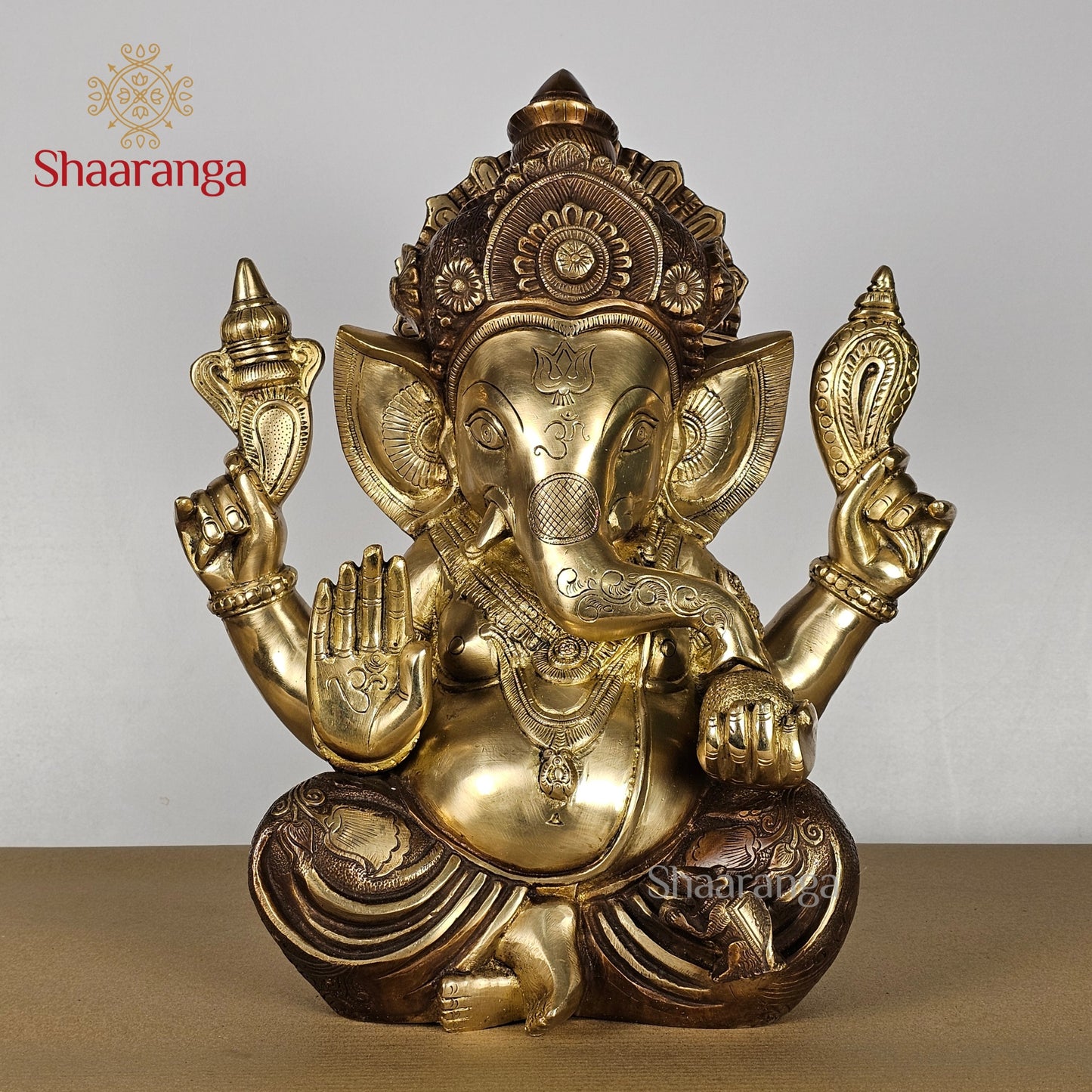 15.5 Inches Brass Ganesha