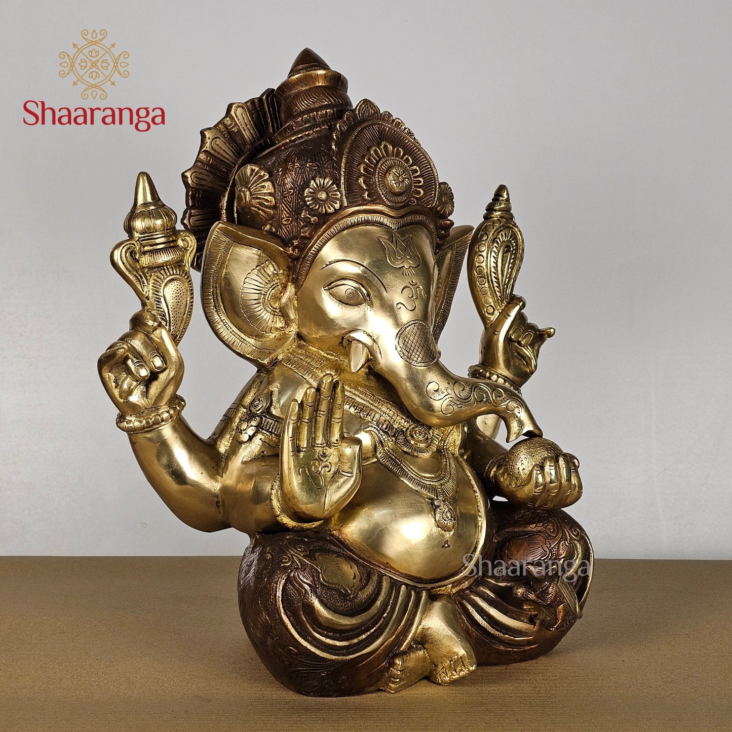15.5 Inches Brass Ganesha