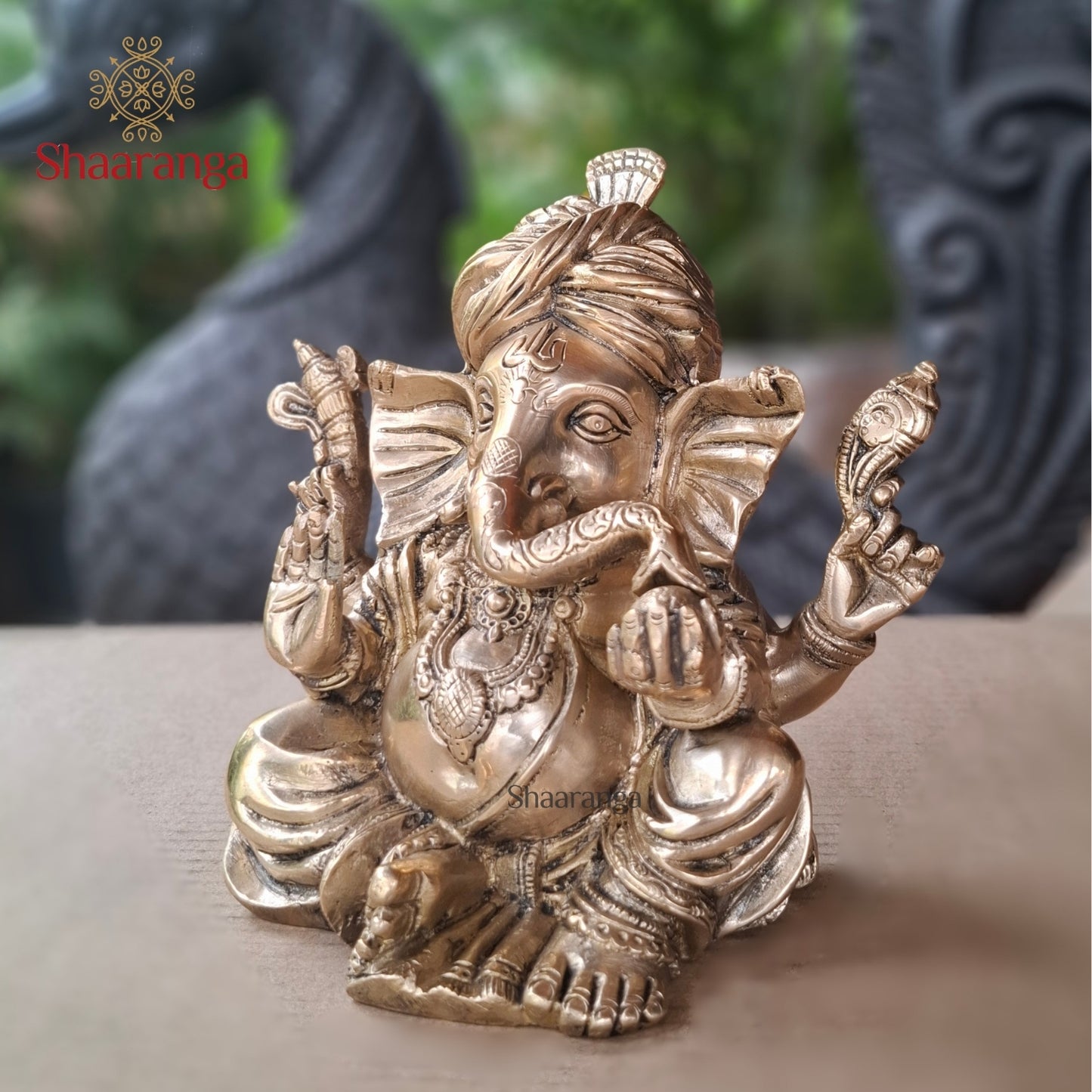 7.5 Inches Brass Pagadi Ganesha