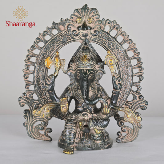 8.5 Inches Brass Ganesh Ring