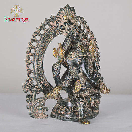 8.5 Inches Brass Ganesh Ring