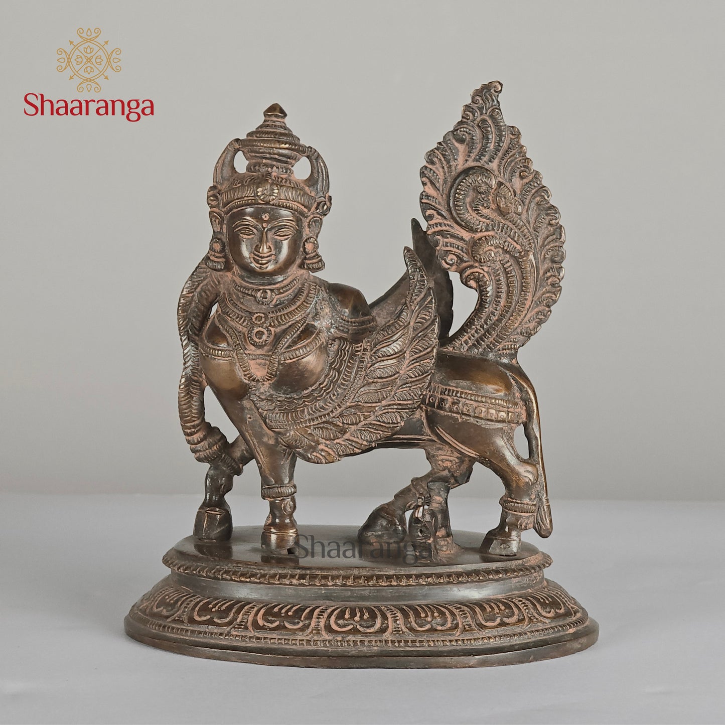 7 Inches Brass Kamadenu - Divine Wish-Fulfilling Cow Idol