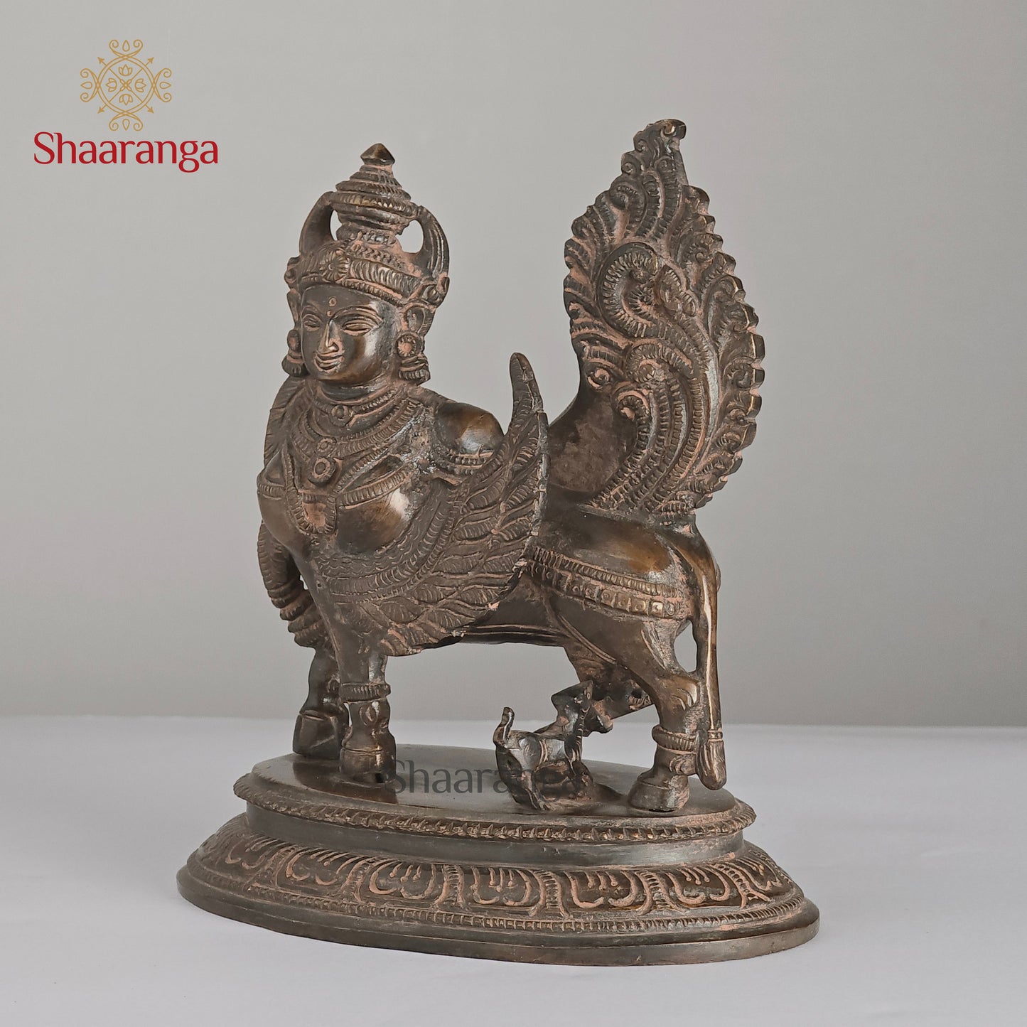 7 Inches Brass Kamadenu - Divine Wish-Fulfilling Cow Idol