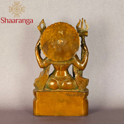 10 Inches Brass Shiva Sitting Idol