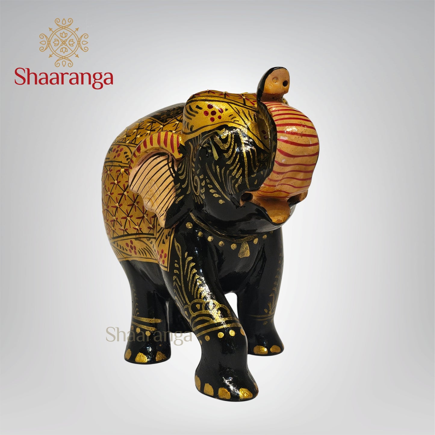 5.5 Inches Wooden Trunk Up Elephant