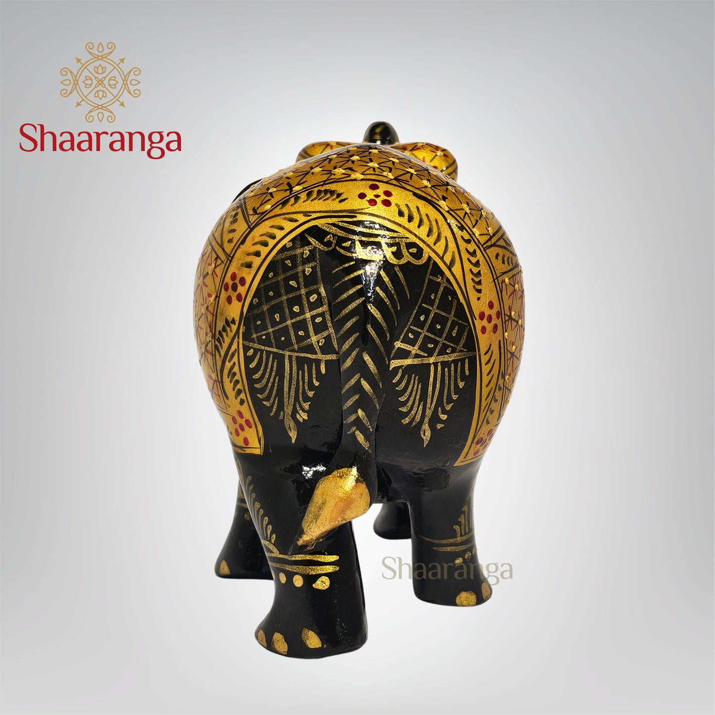 5.5 Inches Wooden Trunk Up Elephant