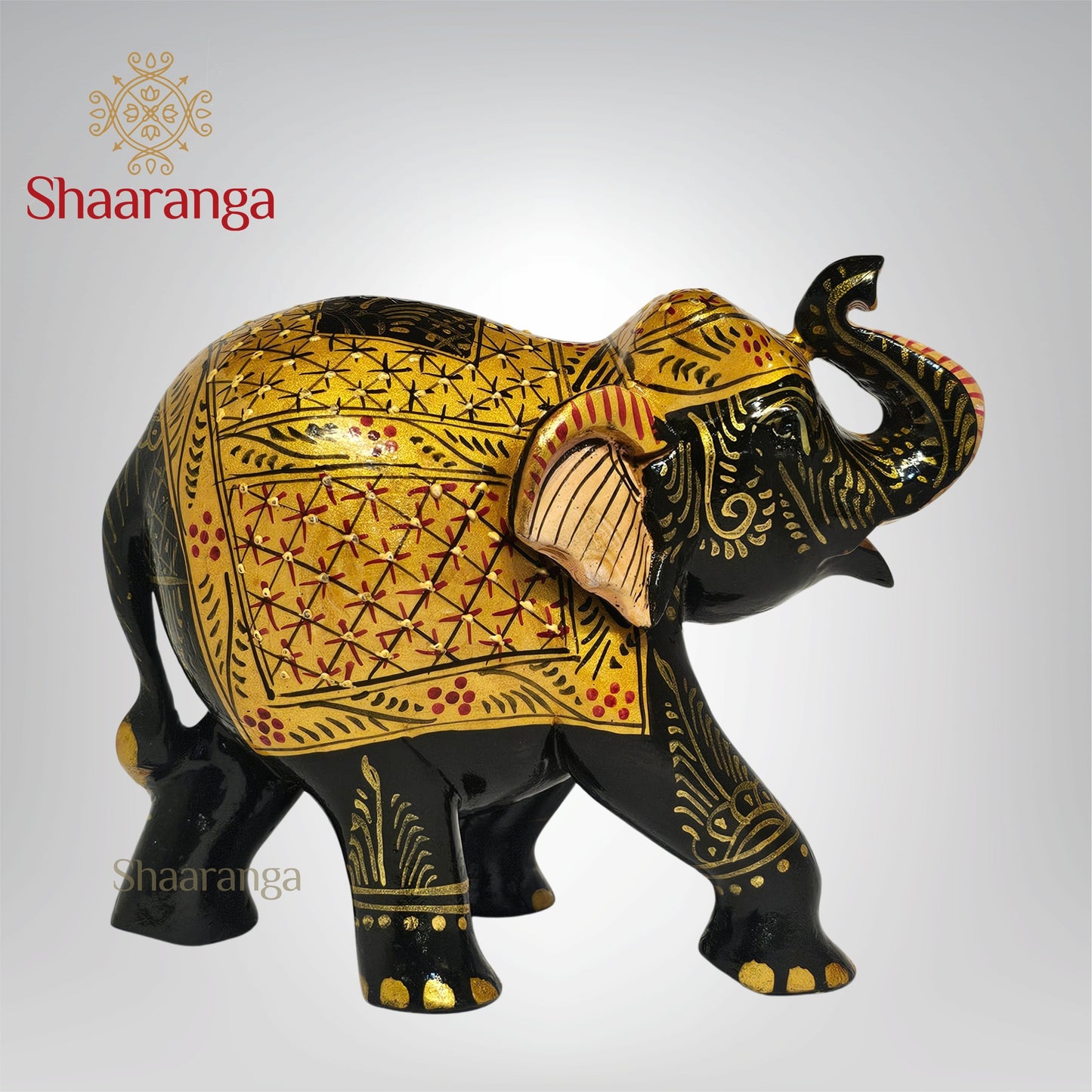 5.5 Inches Wooden Trunk Up Elephant