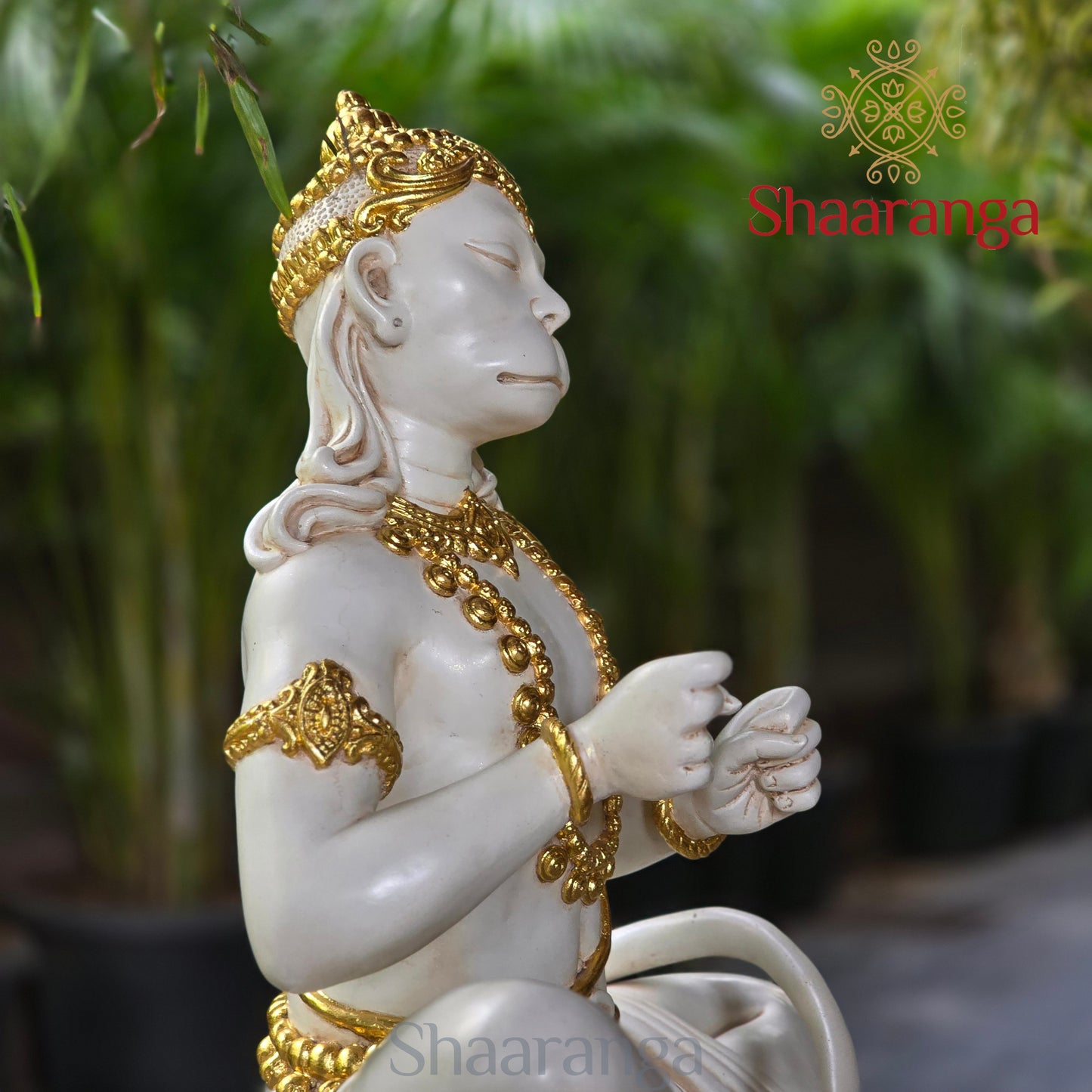 21 Inches Culture Marble Hanuman - Dhyana Mudra