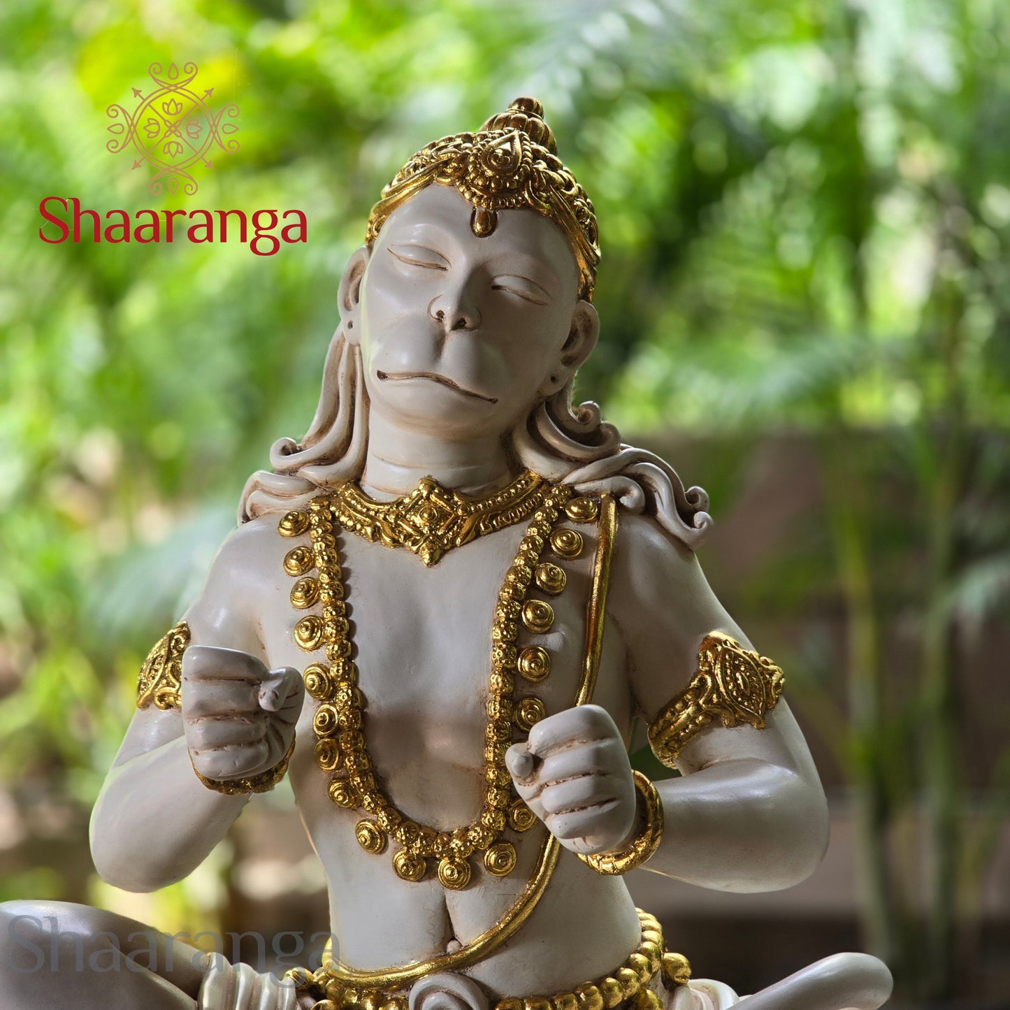 21 Inches Culture Marble Hanuman - Dhyana Mudra