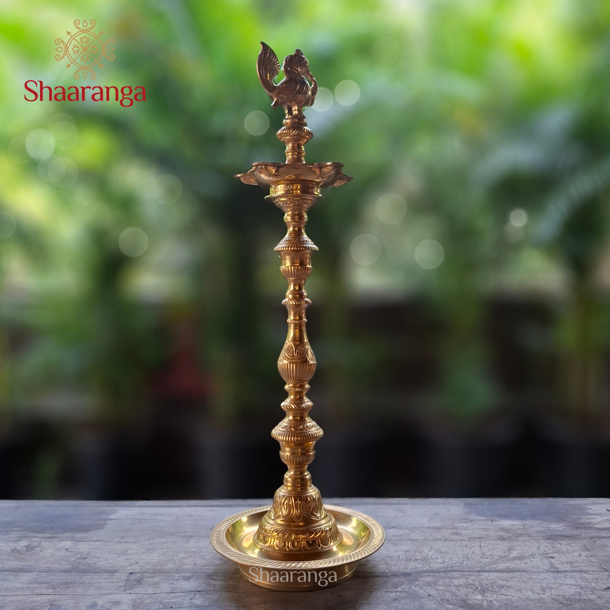 27 Inches Bronze Annam Lamp