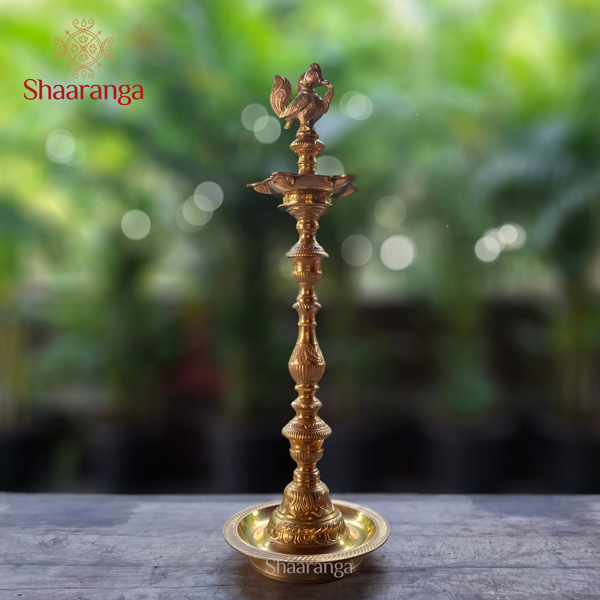 27 Inches Bronze Annam Lamp
