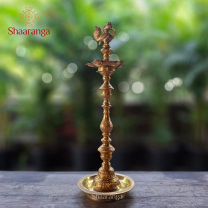 27 Inches Bronze Annam Lamp