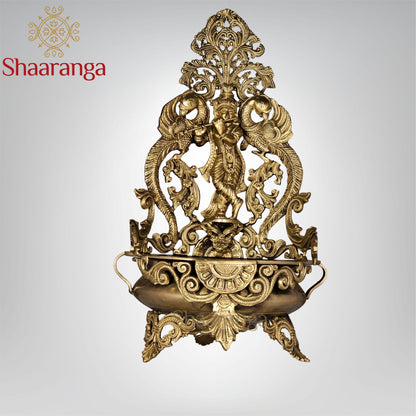 20.5 Inches Bronze Krishna Urli
