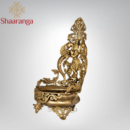 20.5 Inches Bronze Krishna Urli