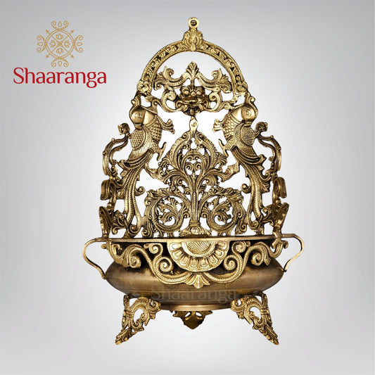 18 Inches Bronze Urli with Arch