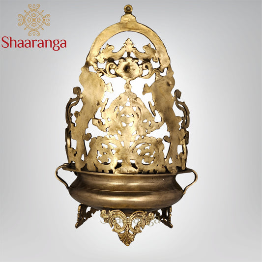 17 Inches Bronze Urli with Arch