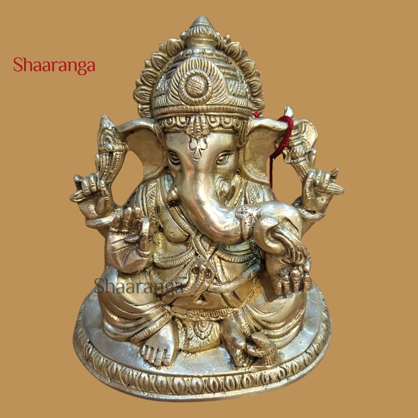7 Inches Brass Ganesha Sitting