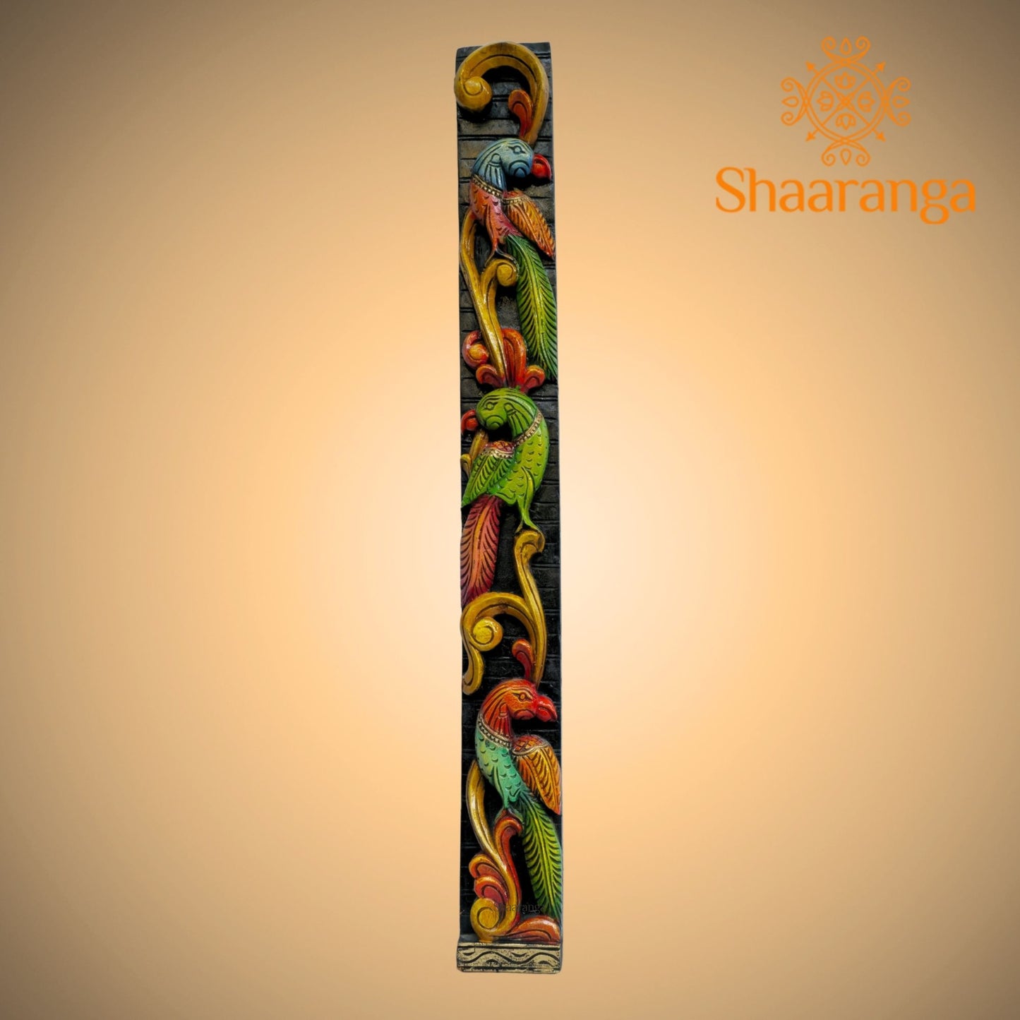 36 Inches Wood Parrot Vertical Pointed