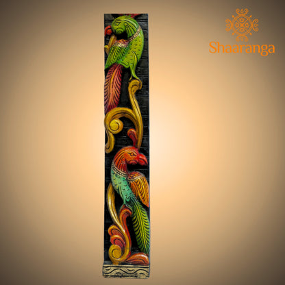 36 Inches Wood Parrot Vertical Pointed