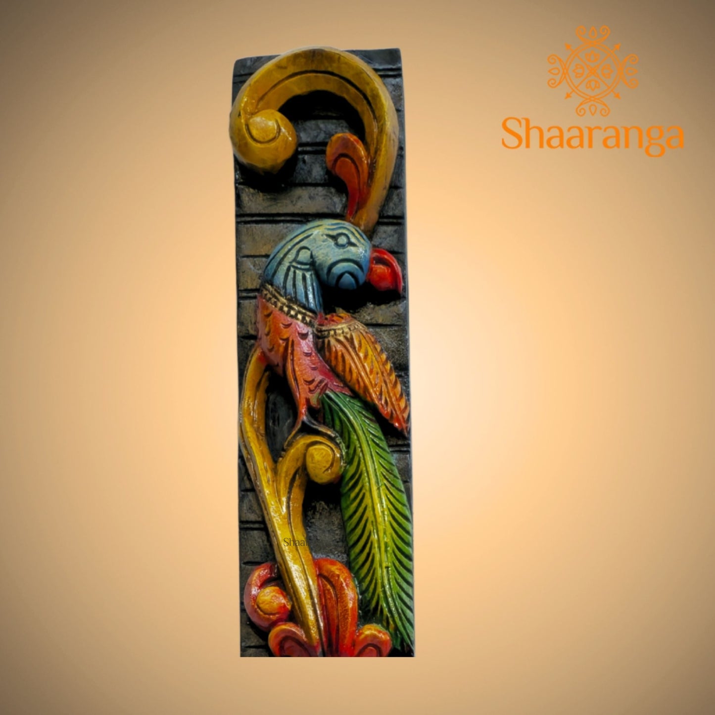 36 Inches Wood Parrot Vertical Pointed