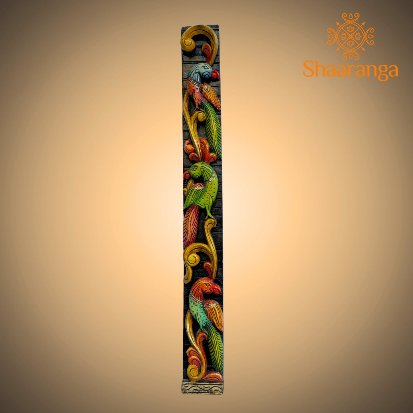 36 Inches Wood Parrot Vertical Pointed