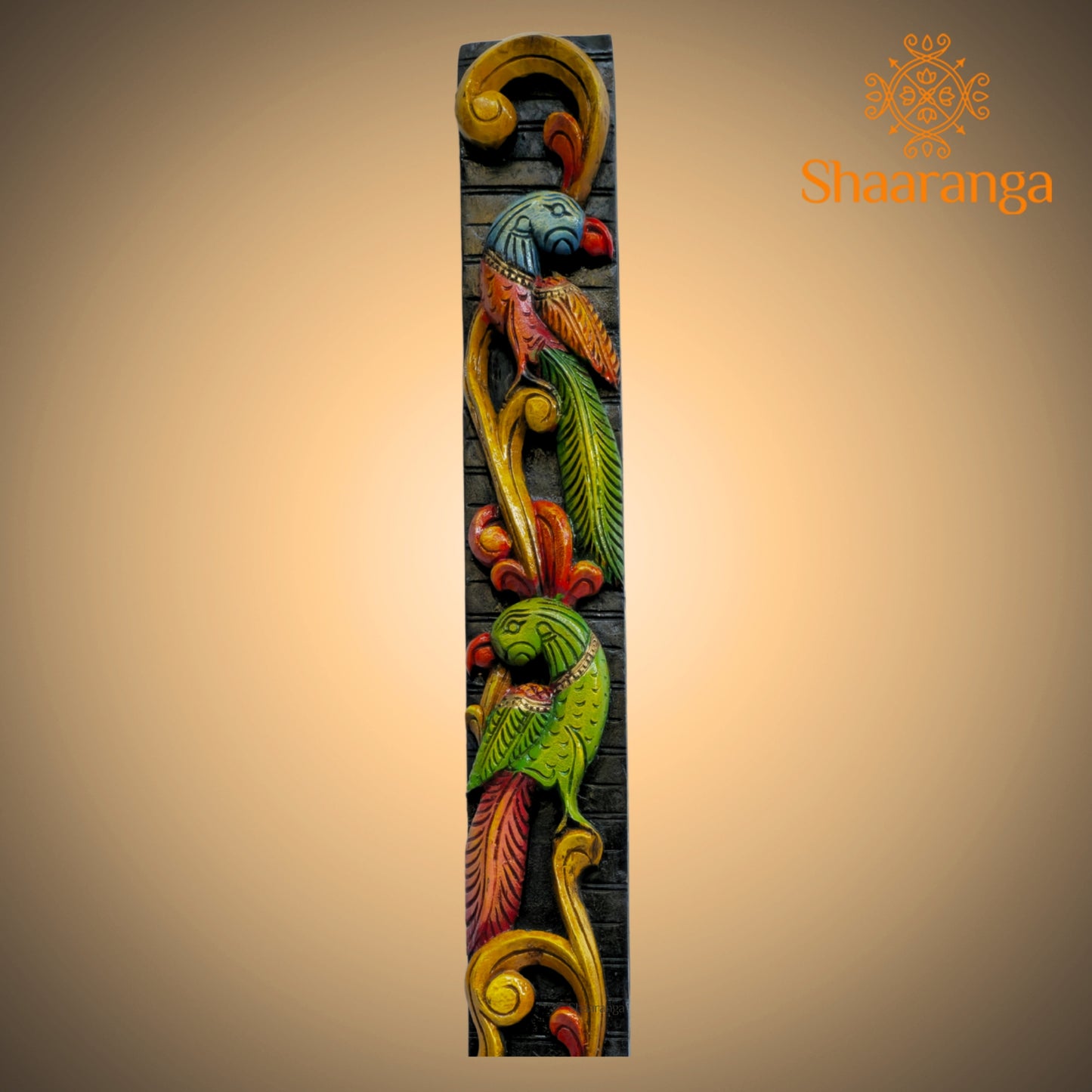 36 Inches Wood Parrot Vertical Pointed