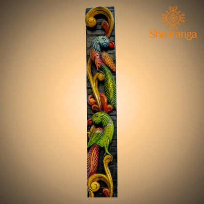 36 Inches Wood Parrot Vertical Pointed