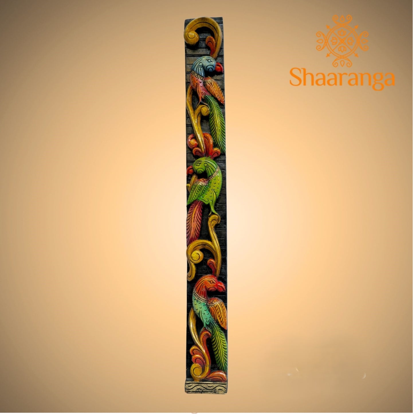 36 Inches Wood Parrot Vertical Pointed