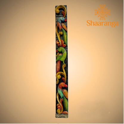 36 Inches Wood Parrot Vertical Pointed