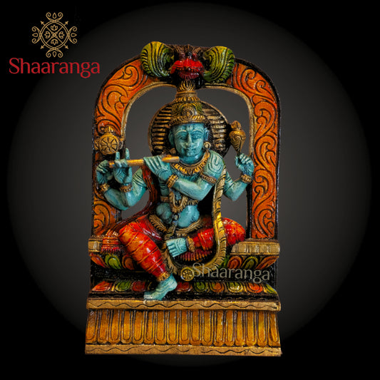 16 Inches Wooden Krishna