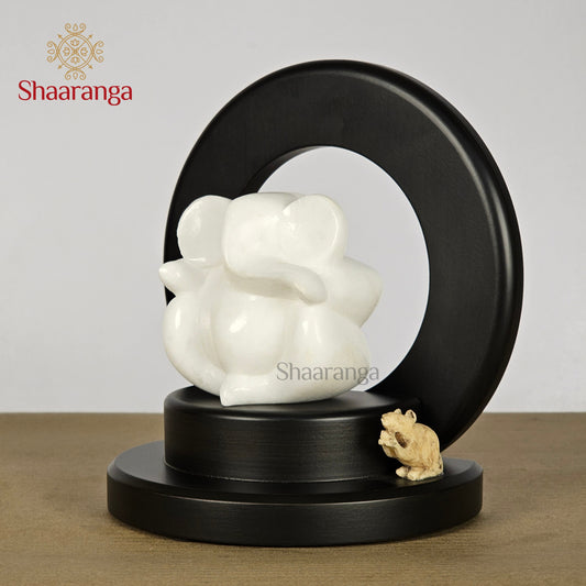 7 Inches Marble Appu Ganesha