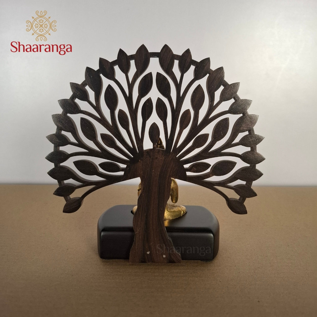 6.5 Inches Brass Budha with tree