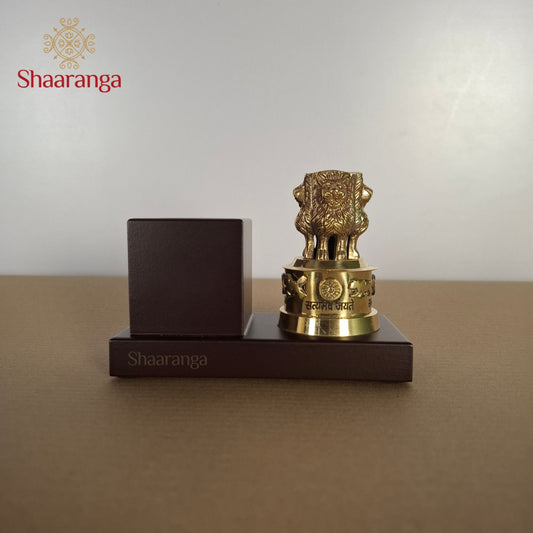 4 Inches Brass Ashoka Pen stand