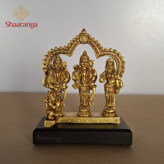 5.5 Inches Brass Ram Parivar with Base