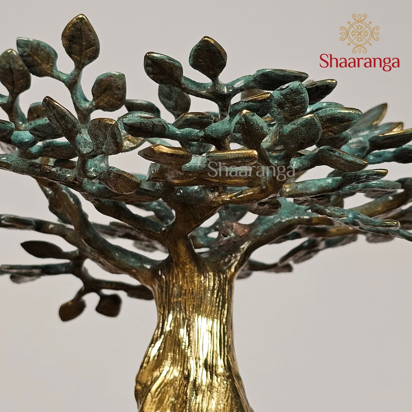 6 Inches Brass Tree with Round Base