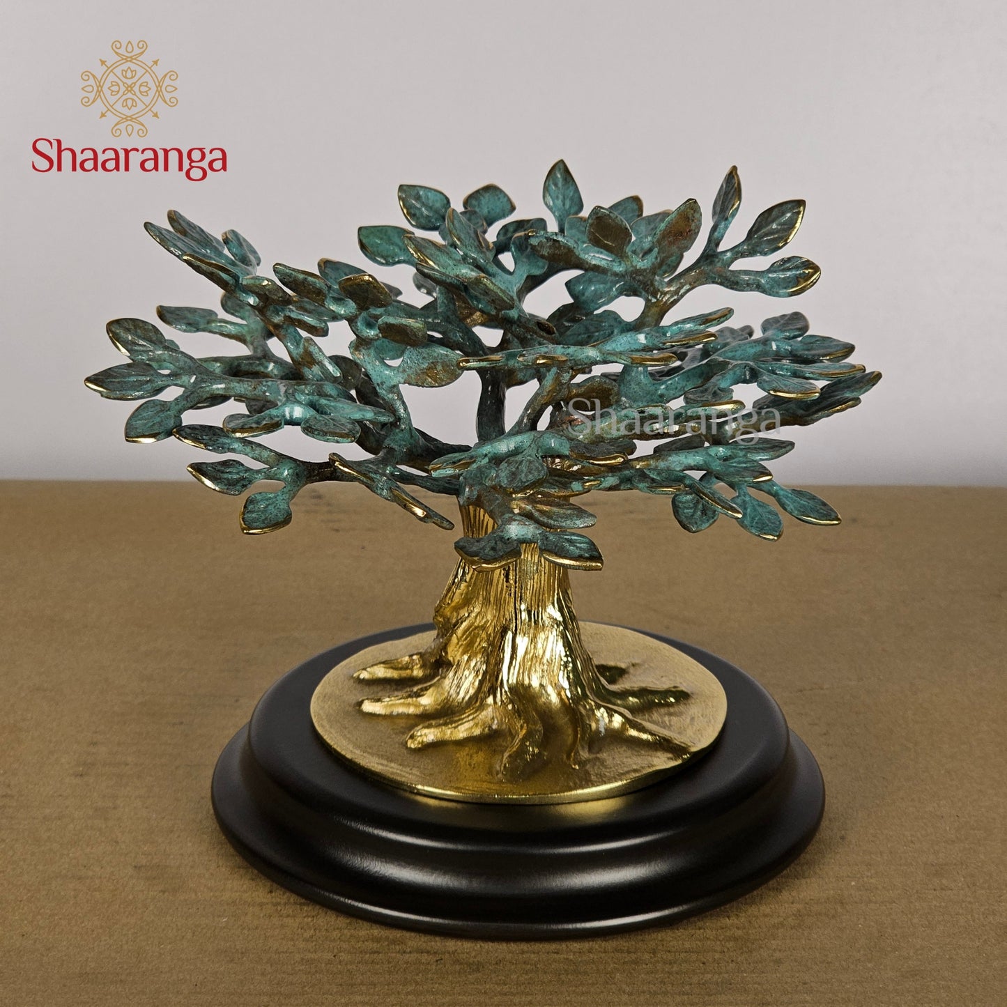 6 Inches Brass Tree with Round Base