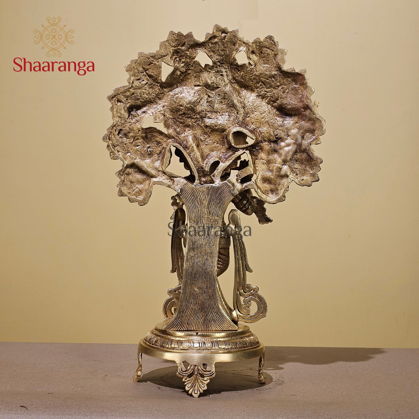 18.5 Inches Brass Krishna Under Tree