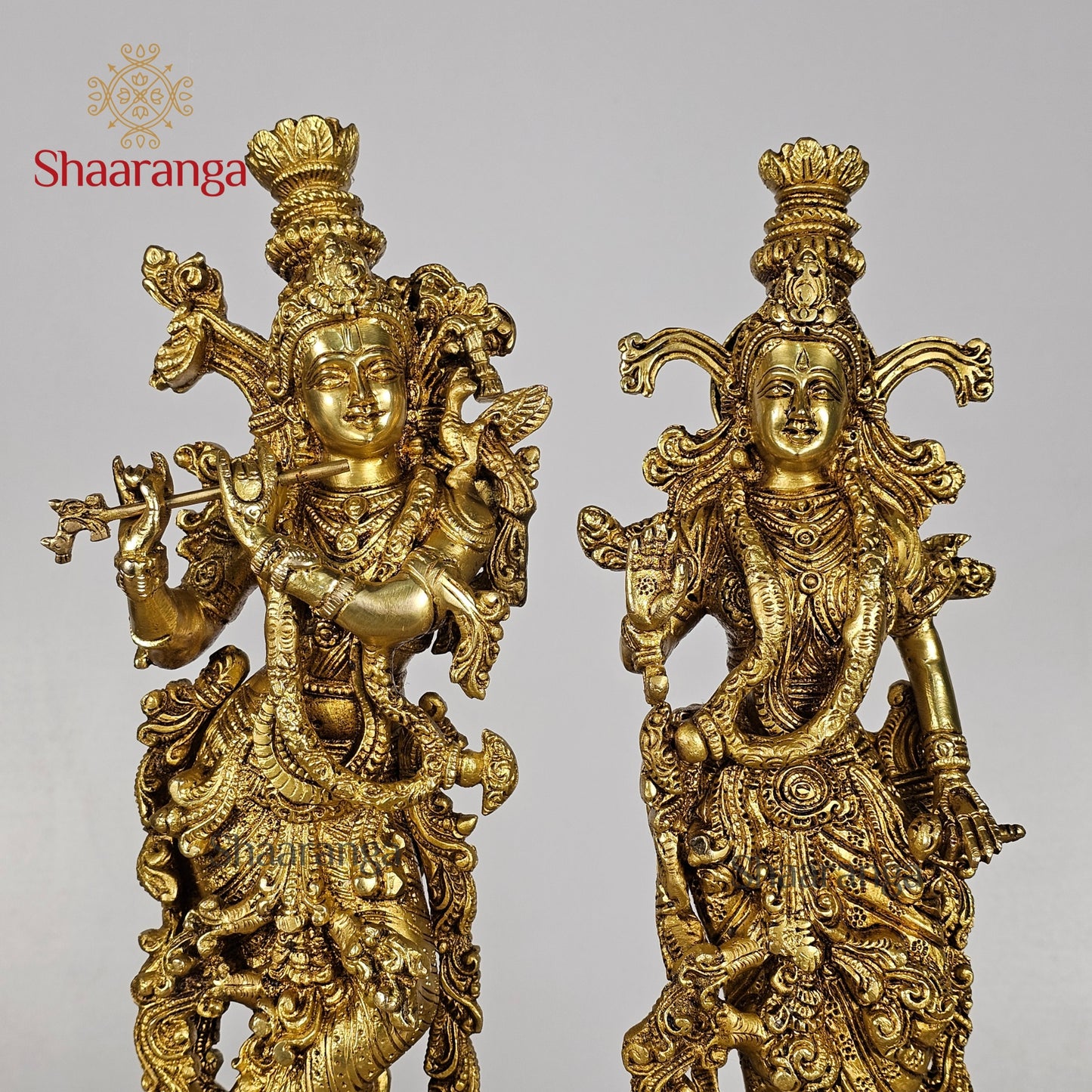 14 Inches Brass Radha Krishna Jodi