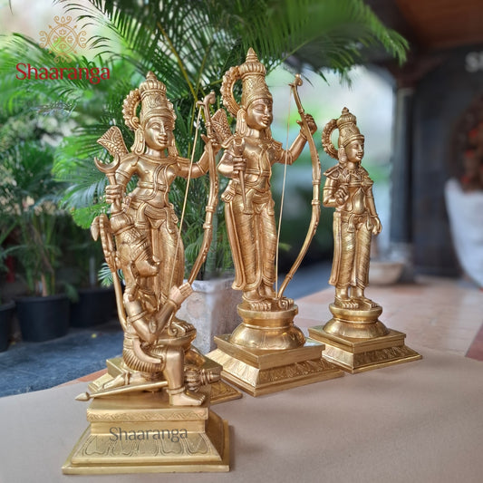 26.5 Inches Brass Rama Sita Lakshmana and Hanuman Set