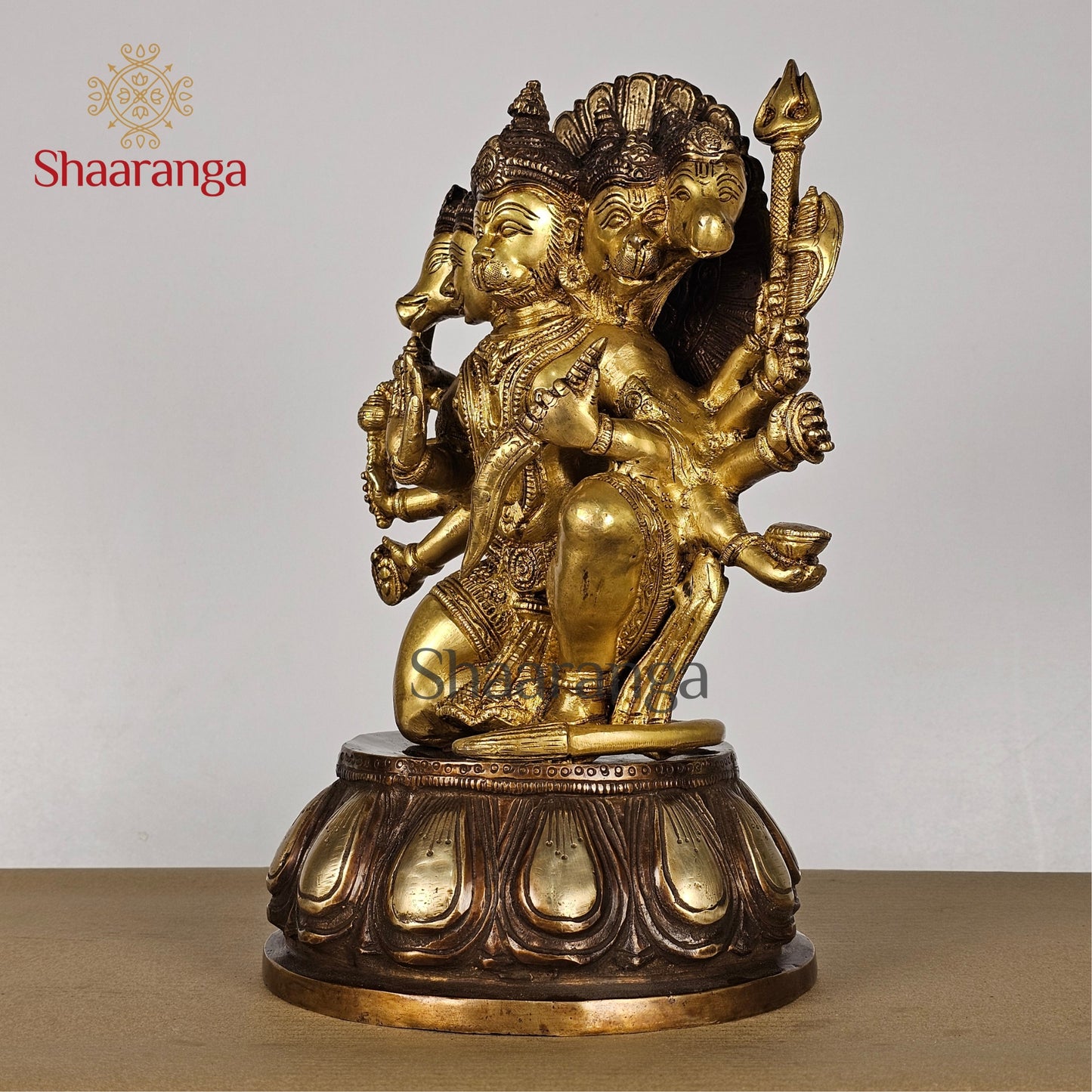 13 Inches Brass Panchamukhi Hanuman