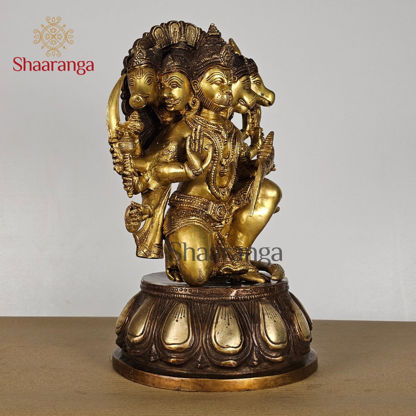 13 Inches Brass Panchamukhi Hanuman