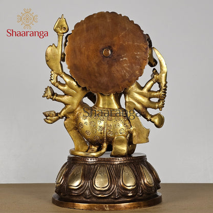 13 Inches Brass Panchamukhi Hanuman