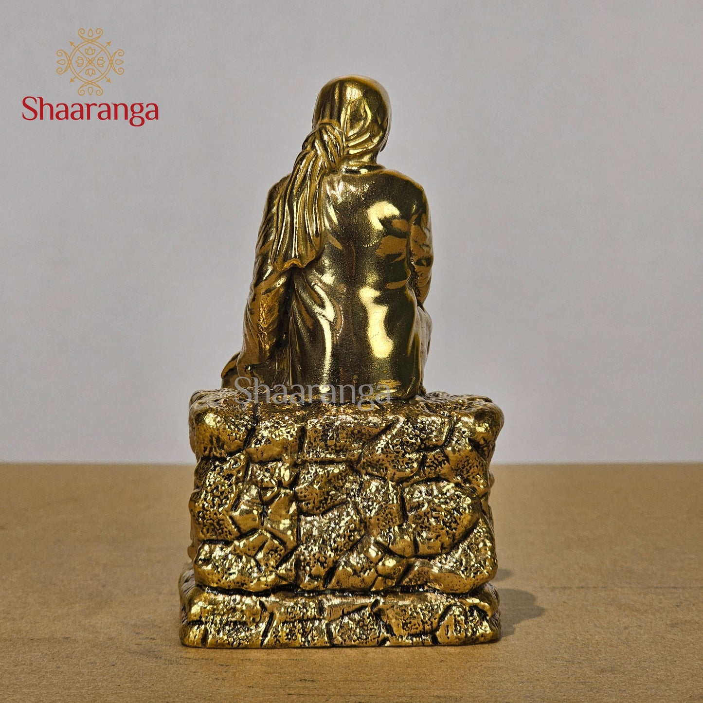 5 Inches Brass Sai Baba Sitting Idol