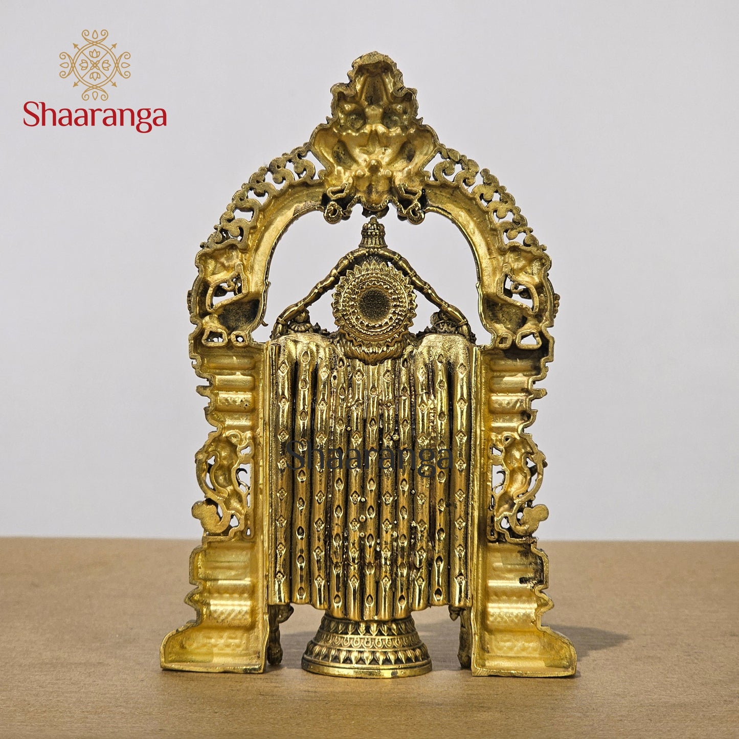 6 Inches Fine Brass Tirupati Balaji Idol - Premium Handcrafted Deity Statue