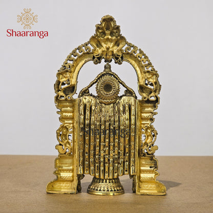 6 Inches Fine Brass Tirupati Balaji Idol - Premium Handcrafted Deity Statue