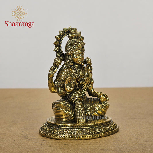 3.5 Inches Fine Brass Laxmi on Oval Base