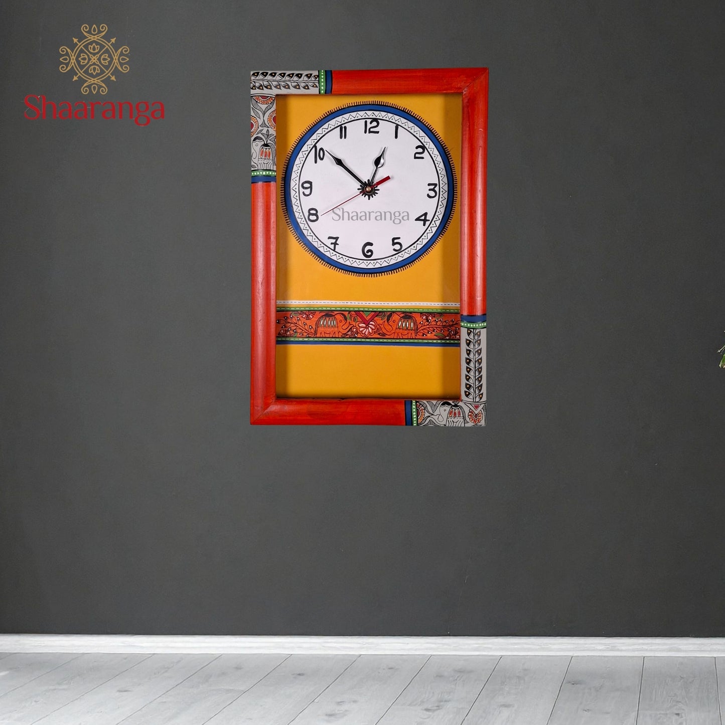 15x10 Inches Wooden Handcrafted Wall Clock